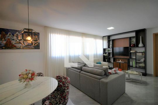 Sala de apartamento à venda com 3 quartos, 90m² em Sagrada Família, Belo Horizonte