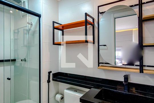 Banheiro da Suíte de apartamento à venda com 1 quarto, 24m² em Brás, São Paulo