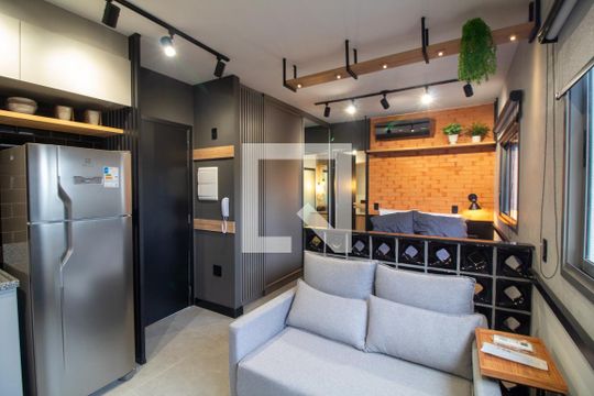Sala - Studio de kitnet/studio à venda com 1 quarto, 27m² em Chácara Santo Antônio (zona Sul), São Paulo