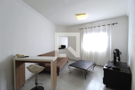 Sala/Cozinha de kitnet/studio à venda com 1 quarto, 37m² em Indianópolis, São Paulo