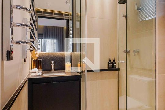 Banheiro da Suíte de apartamento à venda com 1 quarto, 29m² em Jardim Paulista, São Paulo