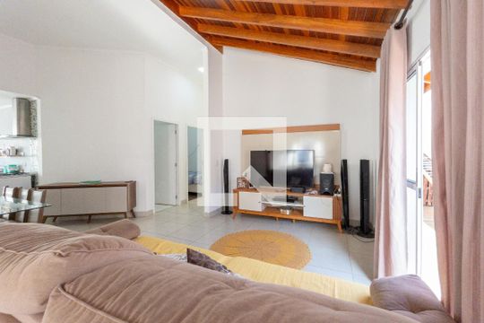 Sala de casa de condomínio para alugar com 3 quartos, 199m² em Fazenda Santana, Valinhos