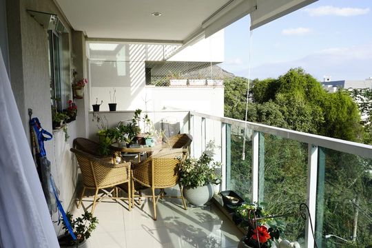Varanda - Sala de apartamento à venda com 2 quartos, 78m² em Freguesia (jacarepaguá), Rio de Janeiro
