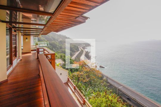 Varanda de casa de condomínio à venda com 4 quartos, 443m² em Joá, Rio de Janeiro