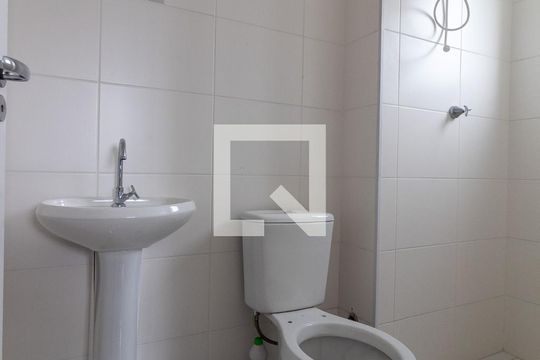 Banheiro da Suíte 1 de apartamento para alugar com 1 quarto, 30m² em Jardim Cidália, São Paulo