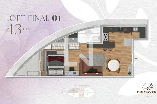 Apartamento à venda com 1 quarto, 45m² em Vale do Sereno, Nova Lima
