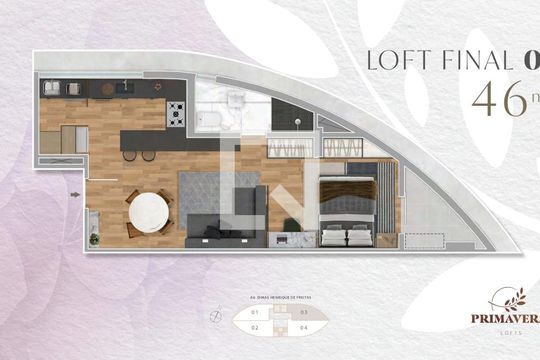 Apartamento à venda com 1 quarto, 45m² em Vale do Sereno, Nova Lima