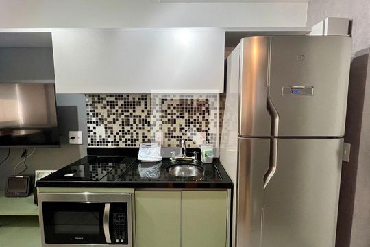 Cozinha de kitnet/studio à venda com 1 quarto, 28m² em Vila Mariana, São Paulo