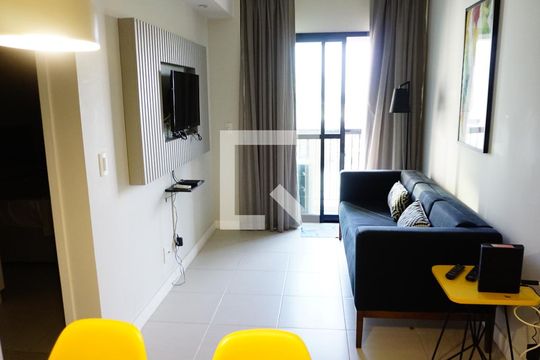 Sala de apartamento à venda com 1 quarto, 40m² em Curicica, Rio de Janeiro