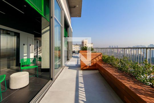Rooftop de kitnet/studio para alugar com 1 quarto, 25m² em Santo Amaro, São Paulo