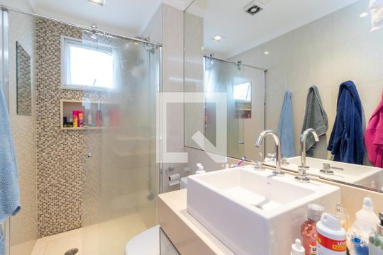 Banheiro da Suíte 1 de apartamento à venda com 3 quartos, 130m² em Parque Mandaqui, São Paulo