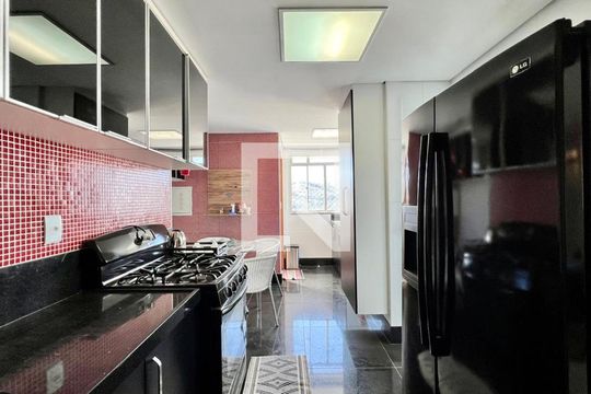 cozinha de apartamento à venda com 3 quartos, 120m² em Buritis, Belo Horizonte