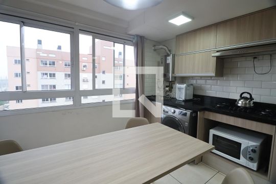 Cozinha e Área de Serviço de apartamento à venda com 2 quartos, 54m² em Fátima, Canoas