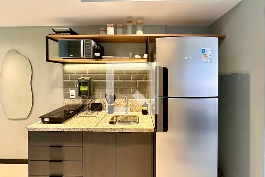 Cozinha de kitnet/studio à venda com 1 quarto, 32m² em Centro, Rio de Janeiro
