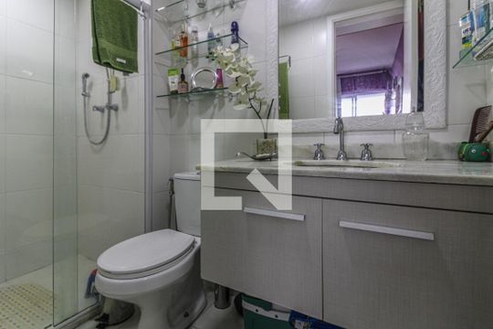 Suíte 1 - Banheiro de apartamento à venda com 3 quartos, 91m² em Recreio dos Bandeirantes, Rio de Janeiro