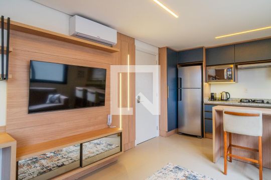 Sala de apartamento à venda com 1 quarto, 42m² em Centro Histórico, Porto Alegre