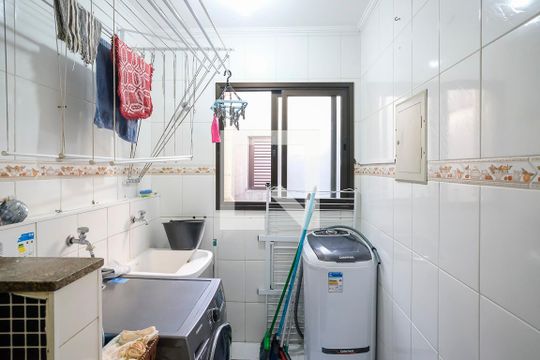 Área de serviço de apartamento à venda com 2 quartos, 71m² em Santa Maria, Santo André