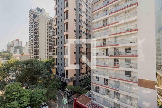 Vista da Varanda de kitnet/studio para alugar com 1 quarto, 27m² em Pinheiros, São Paulo