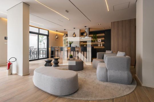 Área comum de kitnet/studio para alugar com 1 quarto, 27m² em Pinheiros, São Paulo