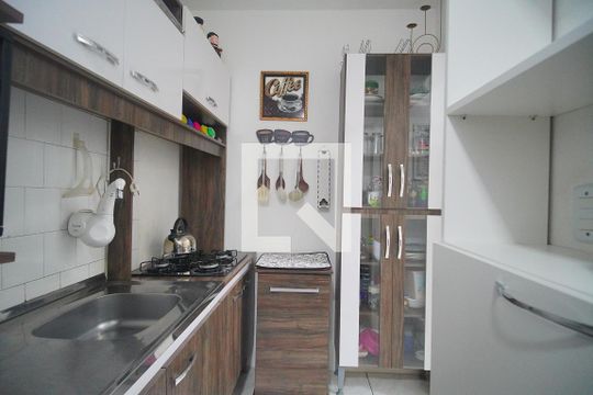 Cozinha de apartamento para alugar com 1 quarto, 39m² em Canudos, Novo Hamburgo