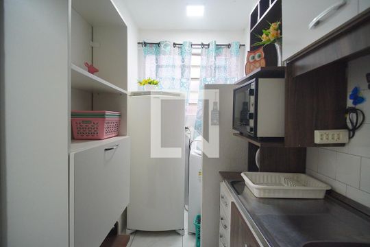 Cozinha de apartamento para alugar com 1 quarto, 39m² em Canudos, Novo Hamburgo