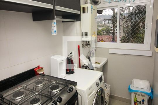 Cozinha e Área de Serviço de apartamento à venda com 2 quartos, 62m² em Teresópolis, Porto Alegre