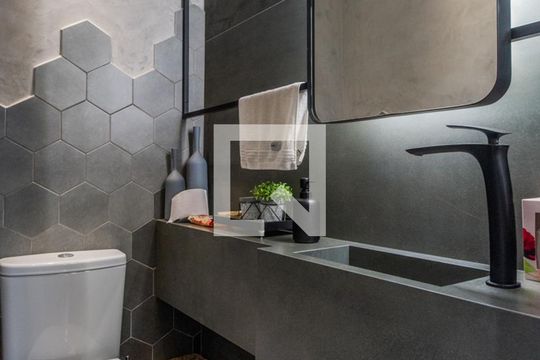 Lavabo de apartamento à venda com 1 quarto, 54m² em Teresópolis, Porto Alegre
