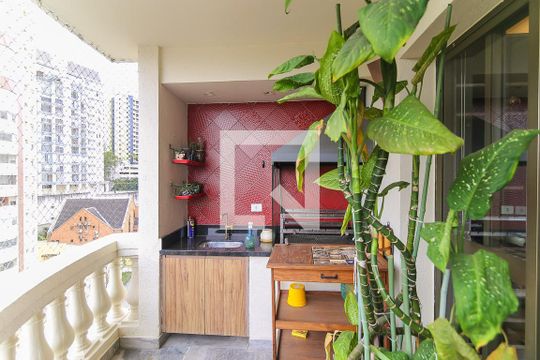 Varanda da Sala de apartamento à venda com 3 quartos, 110m² em Vila Andrade, São Paulo
