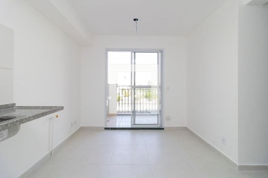 Sala - Cozinha de apartamento para alugar com 2 quartos, 36m² em Jardim Caravelas, São Paulo