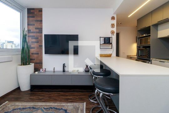 Sala de apartamento à venda com 1 quarto, 39m² em Vila São Francisco (zona Sul), São Paulo