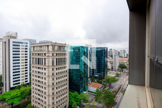 Sala - Vista de apartamento à venda com 1 quarto, 90m² em Cidade Monções, São Paulo