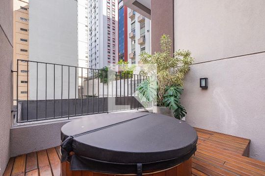 Ofurô de kitnet/studio para alugar com 1 quarto, 34m² em Jardim Paulista, São Paulo