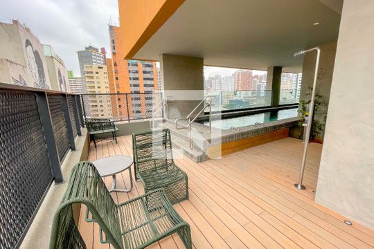 Área comum - Piscina de kitnet/studio à venda com 1 quarto, 26m² em Pinheiros, São Paulo