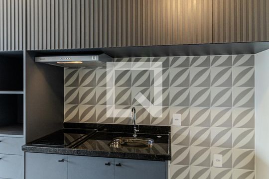 Cozinha de apartamento à venda com 1 quarto, 26m² em Vila Buarque, São Paulo