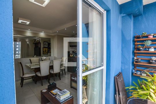 Varanda da Sala de apartamento à venda com 2 quartos, 57m² em Jardim Cristiane, Santo André
