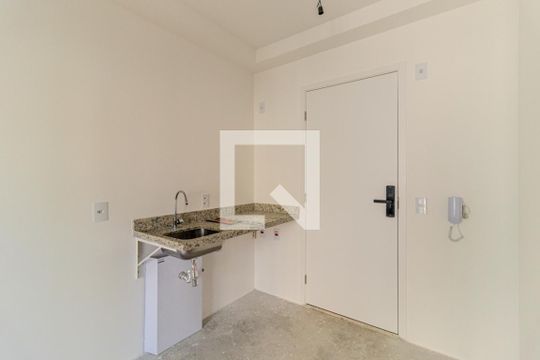 Cozinha de kitnet/studio para alugar com 1 quarto, 25m² em Vila Buarque, São Paulo