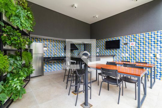 Área comum - Churrasqueira de apartamento à venda com 1 quarto, 32m² em Pinheiros, São Paulo