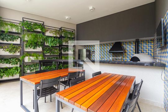 Área comum - Churrasqueira de apartamento à venda com 1 quarto, 32m² em Pinheiros, São Paulo
