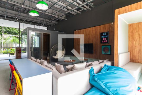 Área comum - Coworking de apartamento à venda com 1 quarto, 32m² em Pinheiros, São Paulo