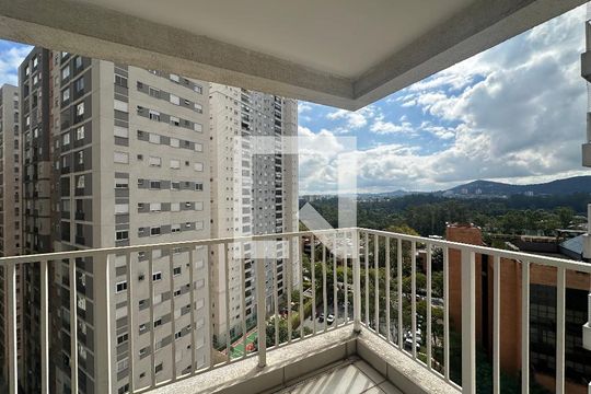 Varanda da Sala de apartamento à venda com 1 quarto, 48m² em Alphaville Empresarial, Barueri