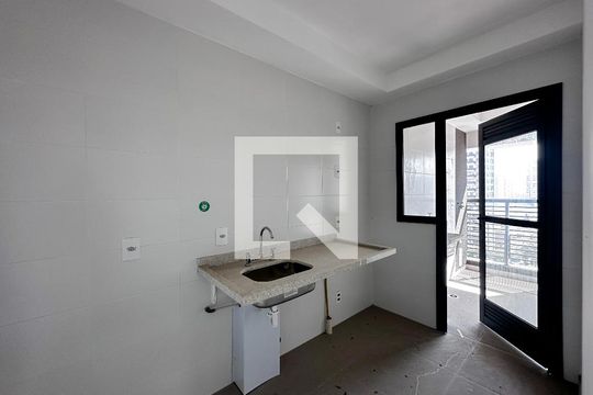 Cozinha de apartamento à venda com 2 quartos, 61m² em Jardim das Acacias, São Paulo
