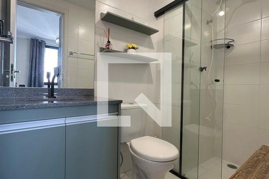 Banheiro da Suíte de apartamento para alugar com 1 quarto, 24m² em Butantã, São Paulo