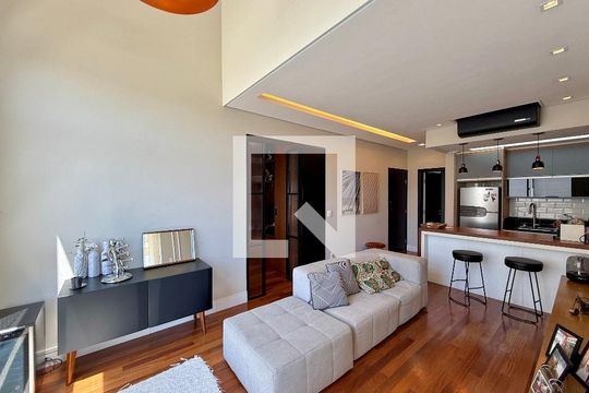 Sala de apartamento para alugar com 2 quartos, 85m² em Cidade Monções, São Paulo
