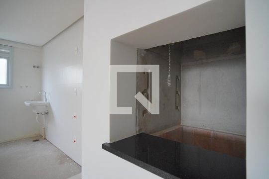 Cozinha - Churrasqueira de apartamento à venda com 1 quarto, 54m² em Três Figueiras, Porto Alegre