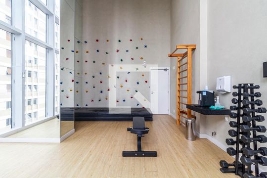 Área comum - Academia de kitnet/studio para alugar com 1 quarto, 33m² em Jardim Paulistano, São Paulo
