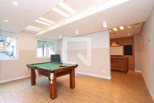 Área comum - Sala de jogos de apartamento para alugar com 1 quarto, 37m² em Quinta da Paineira, São Paulo