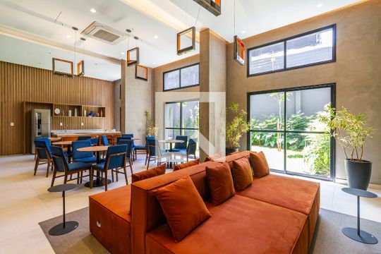 Área comum - Salão de festas de kitnet/studio à venda com 1 quarto, 25m² em Pinheiros, São Paulo