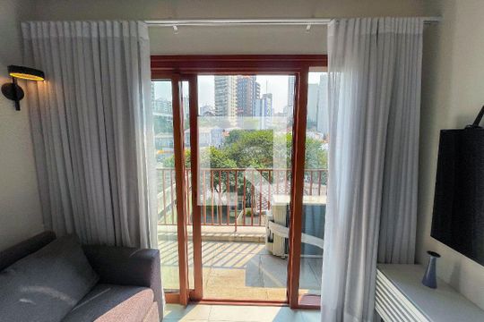 Varanda de kitnet/studio à venda com 1 quarto, 54m² em Jardim das Bandeiras, São Paulo