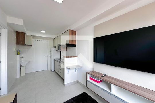 Sala de apartamento à venda com 1 quarto, 29m² em Jardim Caravelas, São Paulo