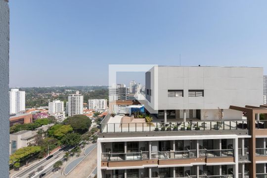 Vista da Varanda de kitnet/studio para alugar com 1 quarto, 25m² em Jardim das Acacias, São Paulo